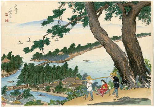 天の橋立、、福田眉山浮世絵62862