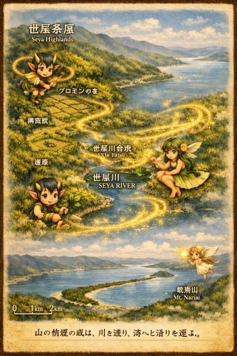 天橋立丹後生命誌の地図（天橋立の下段アングルを